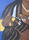 close up on someone getting their hair braided 